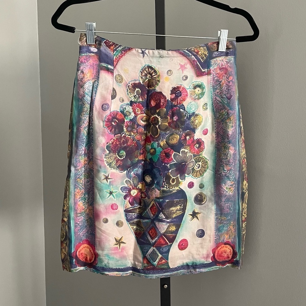 Vintage Women's Componix Brand Vintage Floral Printed Skirt